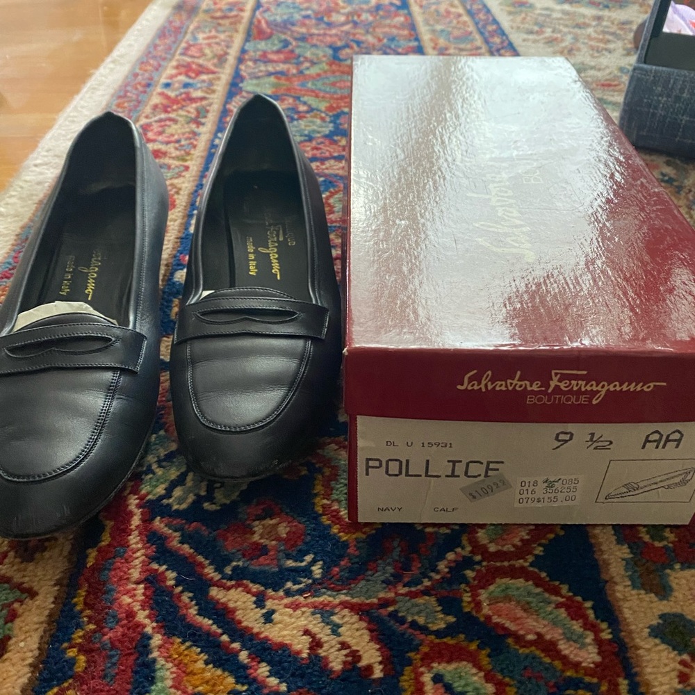 Navy blue Salvatore Ferragamo shoes